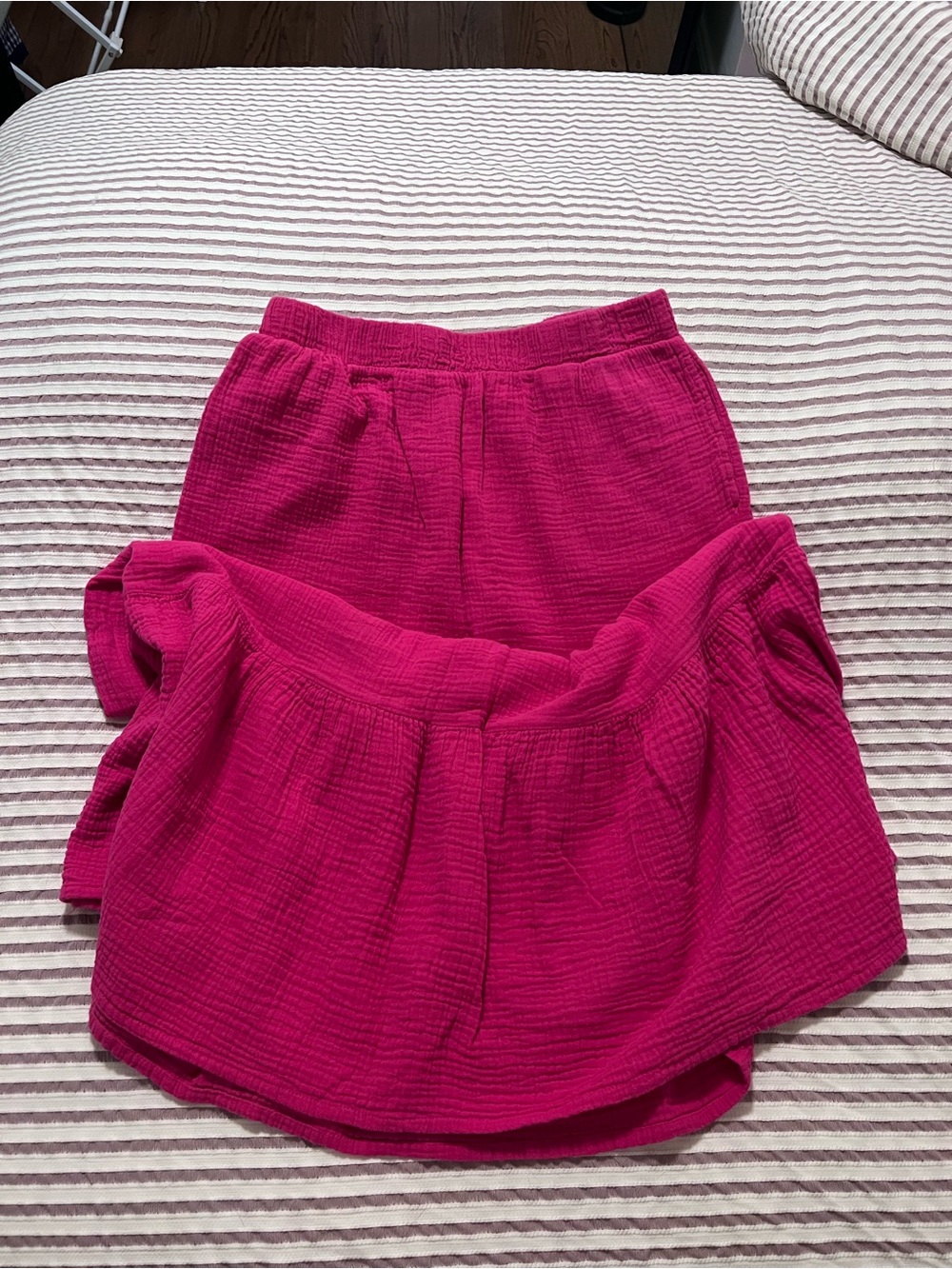 Nine West Bright Fuchsia Tiered Maxi Skirt - Picture 2 of 3